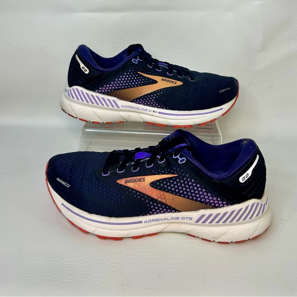 Brooks Adrenaline GTS Running Shoes Women’s Size 8 (39) Navy Purple - Picture 3 of 8